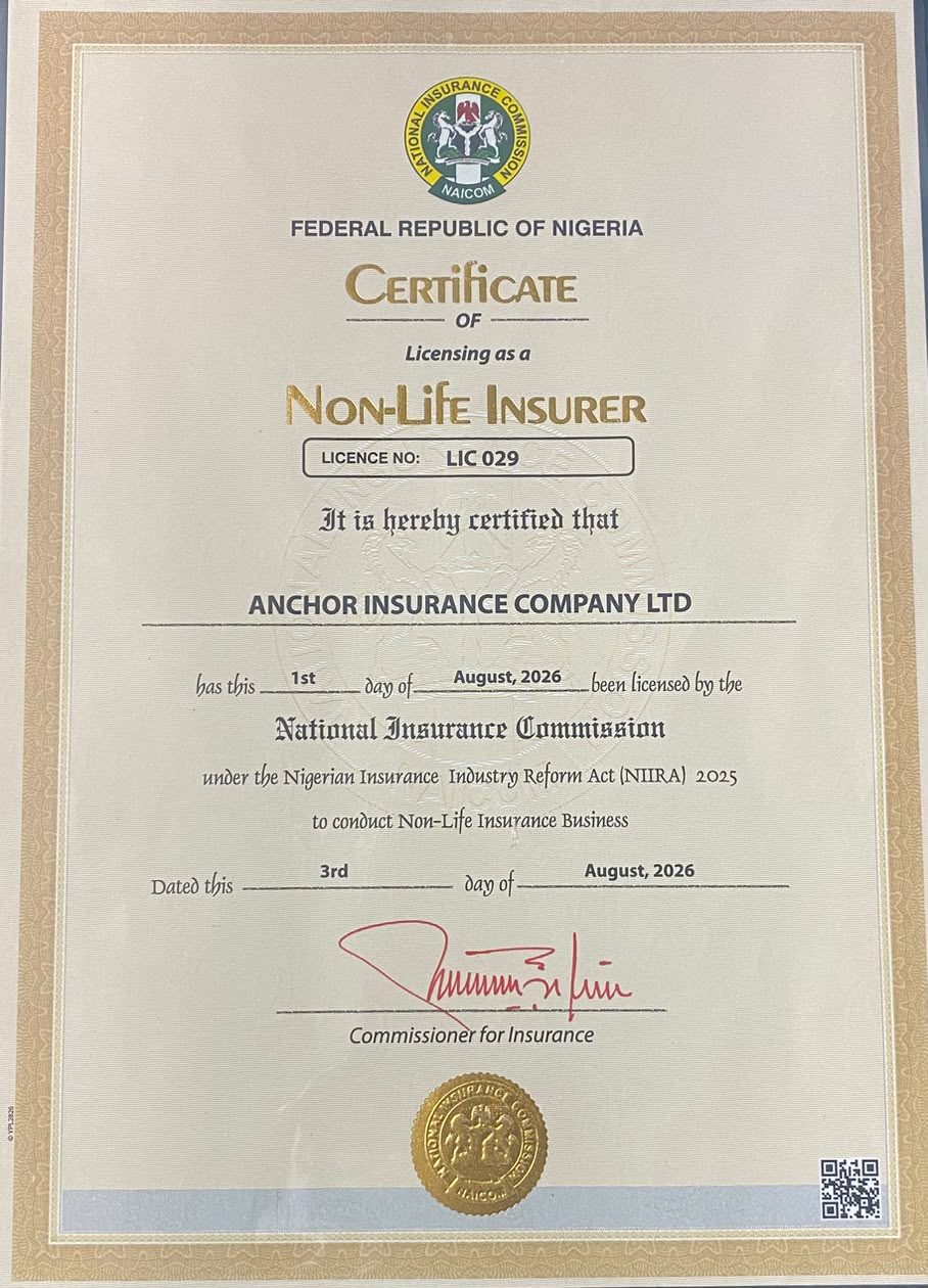 Our New NAICOM License